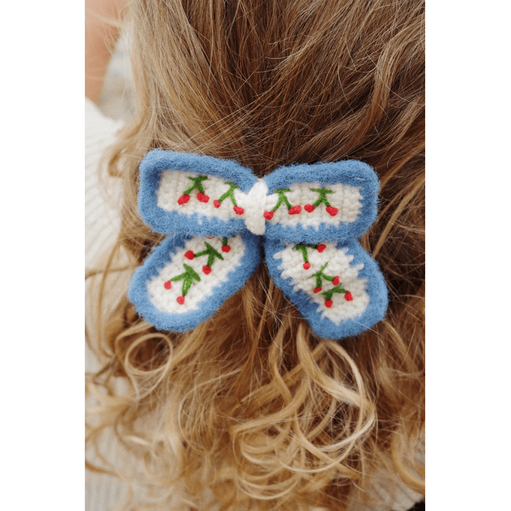 Cherry Crochet Bow Clip, Shop Sweet Lulu