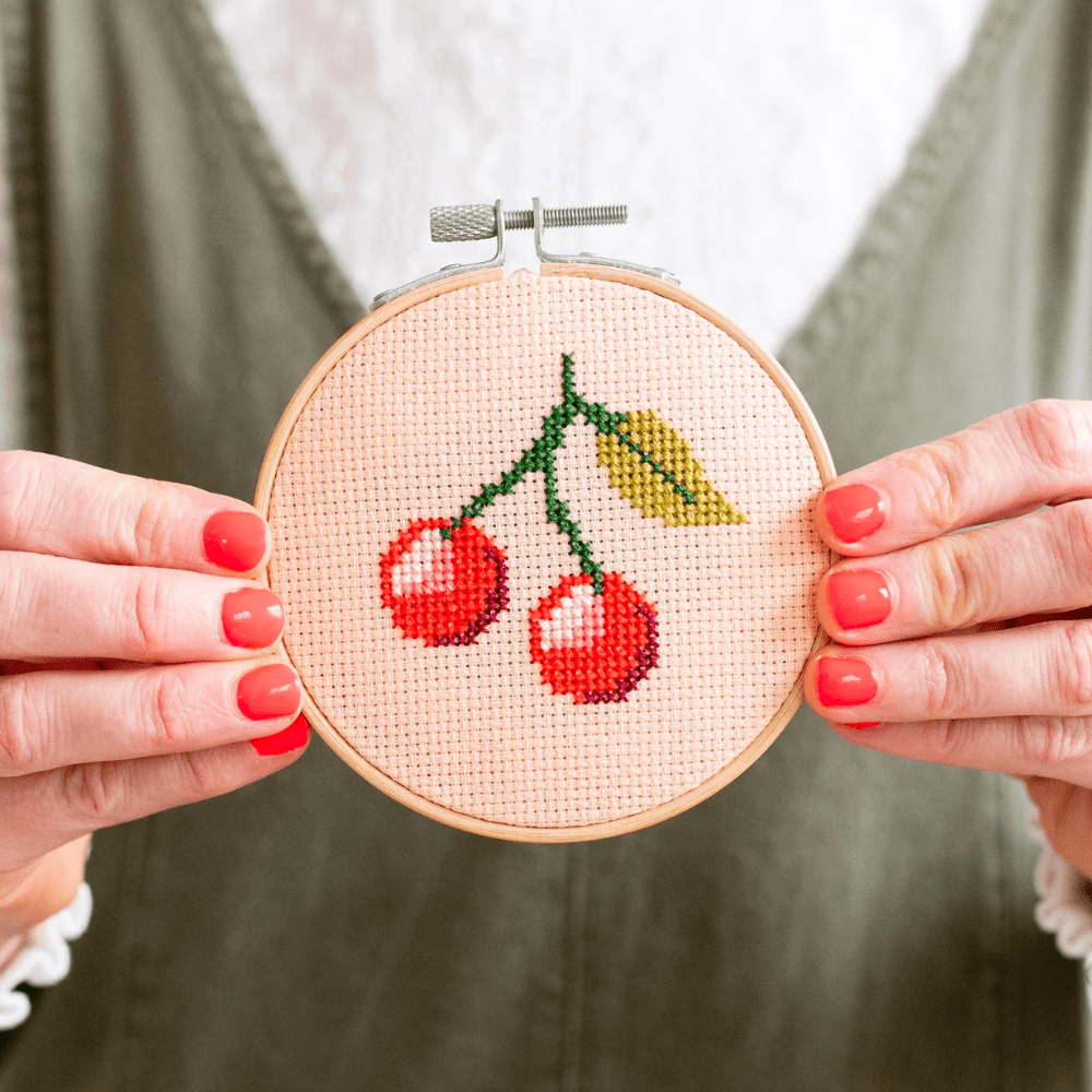 Cherry Mini Cross Stitch Kit, Shop Sweet Lulu