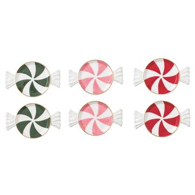 Christmas Candy Tidbit Plate Set - 3 Color Options