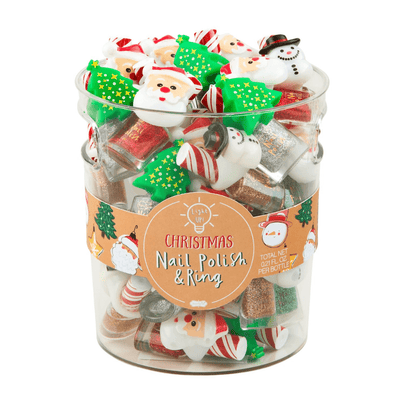 Christmas Nail Polish & Ring Sets - 4 Style Options