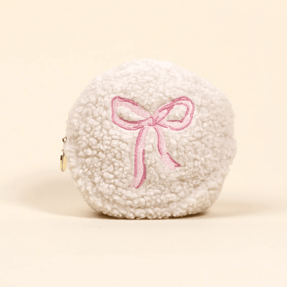 Circle Teddy Pouch - Pink Bow, Shop Sweet Lulu