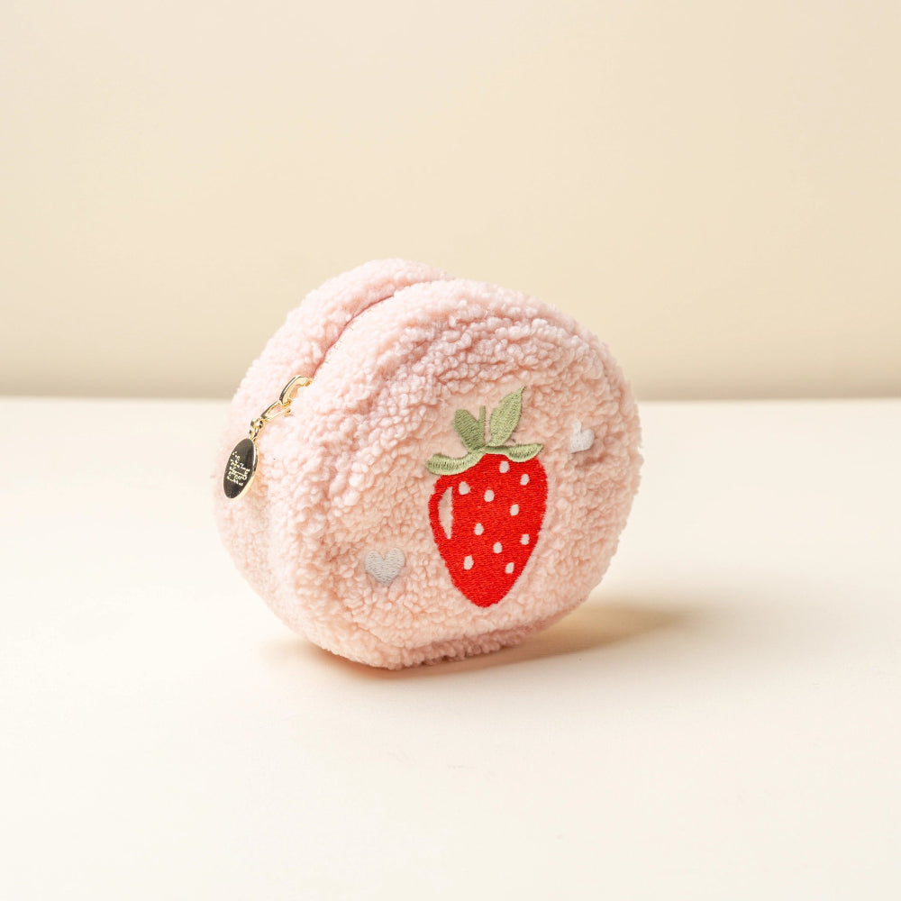 Circle Teddy Pouch - Strawberry Pink, Shop Sweet Lulu