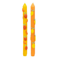 Citrus Fruit Dinner Candles, 2pk