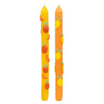 Citrus Fruit Dinner Candles, 2pk