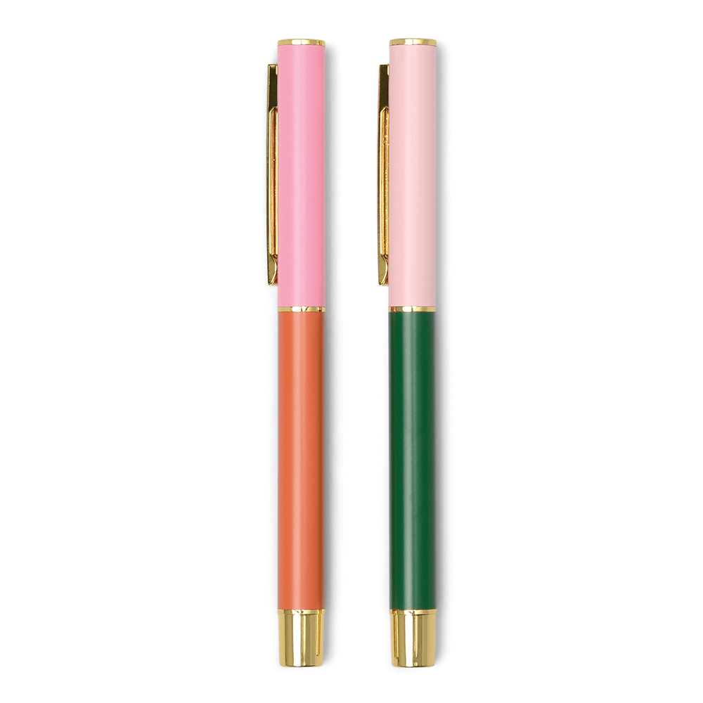 Color Block Pen Set - Red Orange & Emerald, Shop Sweet Lulu