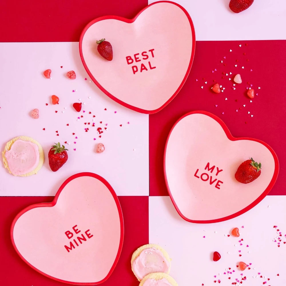 Conversation Heart Bamboo Plate Set, Shop Sweet Lulu