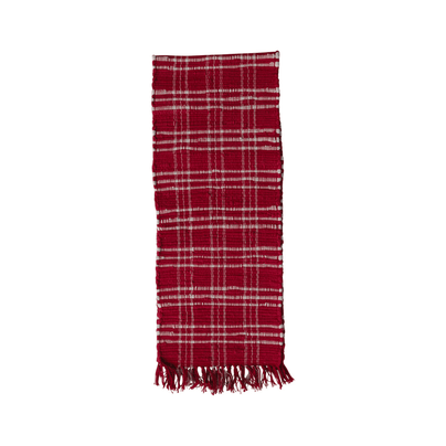 Cotton Chindi Table Runner w/ Fringe - Red & White Plaid, Shop Sweet Lulu