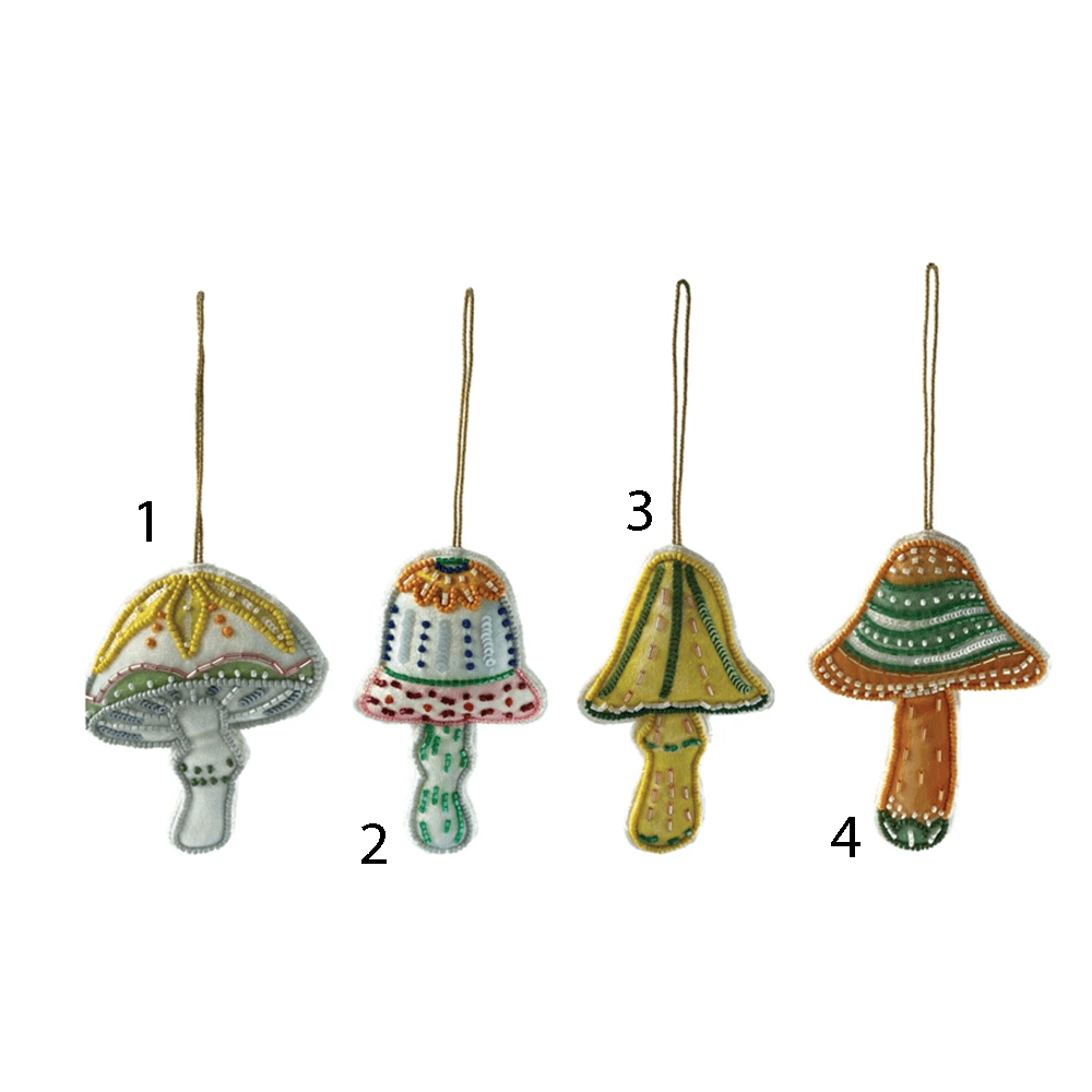 Cotton Mushroom Ornament - 4 Style Options, Shop Sweet Lulu