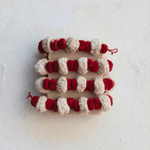 Cotton Pom Pom Garland - Country Red & Cream, Shop Sweet Lulu