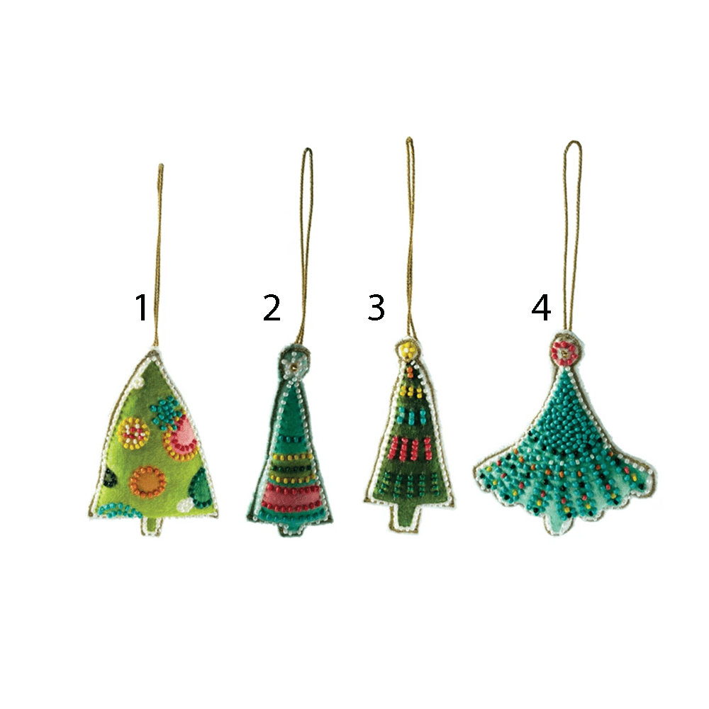 Cotton Velvet Christmas Tree Ornament - 4 Style Options, Shop Sweet Lulu