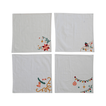 Holiday Fabric Napkins - Set of 4