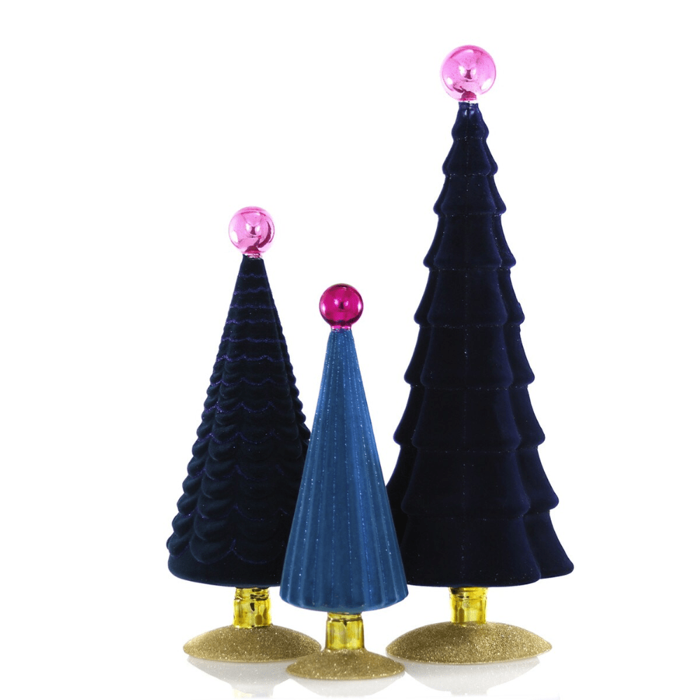 Crushed Velvet Tree Set - Blue, Shop Sweet Lulu