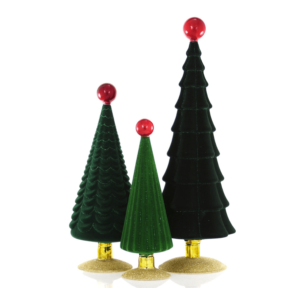 Crushed Velvet Tree Set - Green, Shop Sweet Lulu