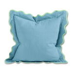 Darcy Linen Pillow - Aqua + Mint, Shop Sweet Lulu