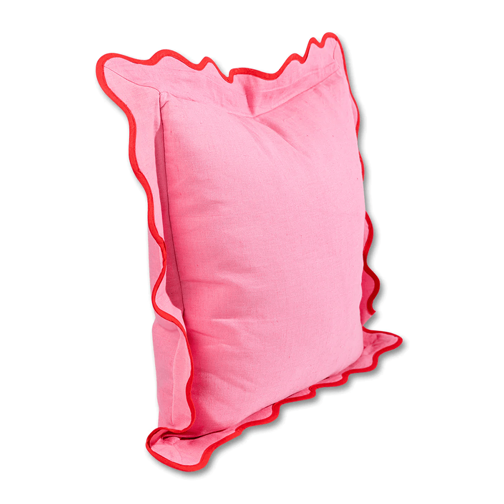 Darcy Linen Pillow - Light Pink & Cherry, Shop Sweet Lulu