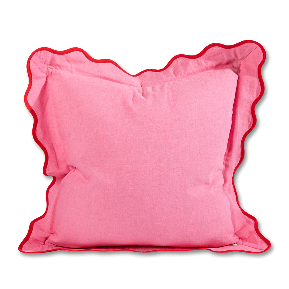 Darcy Linen Pillow - Light Pink & Cherry, Shop Sweet Lulu