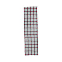 Embroidered Cotton Table Runner.- Natural, Green & Red Plaid, Shop Sweet Lulu