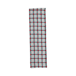 Embroidered Cotton Table Runner.- Natural, Green & Red Plaid, Shop Sweet Lulu