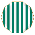 Emerald Green Signature Cabana Stripe Plates, Shop Sweet Lulu