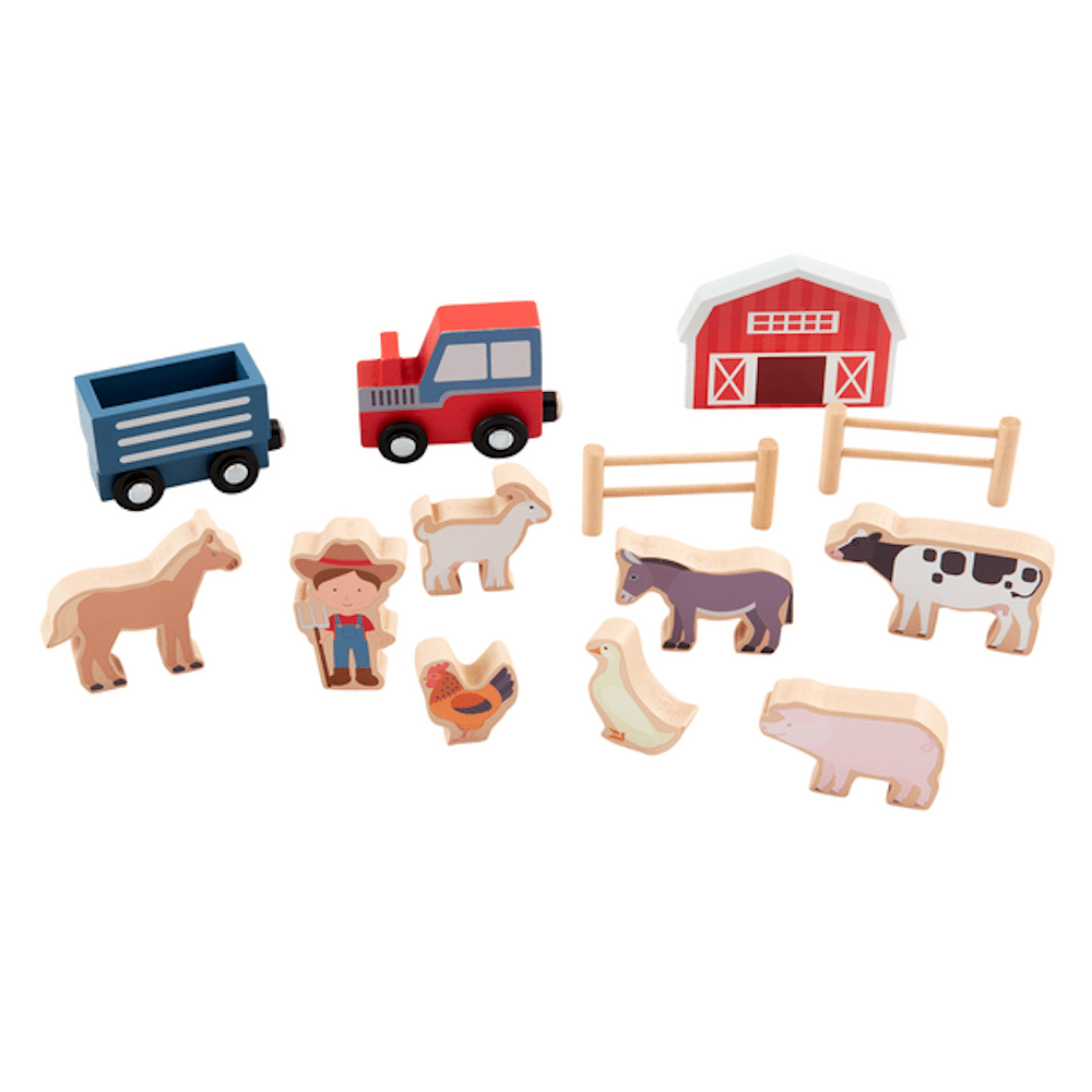 Farm Wood Toy Set - 13pc, Shop Sweet Lulu
