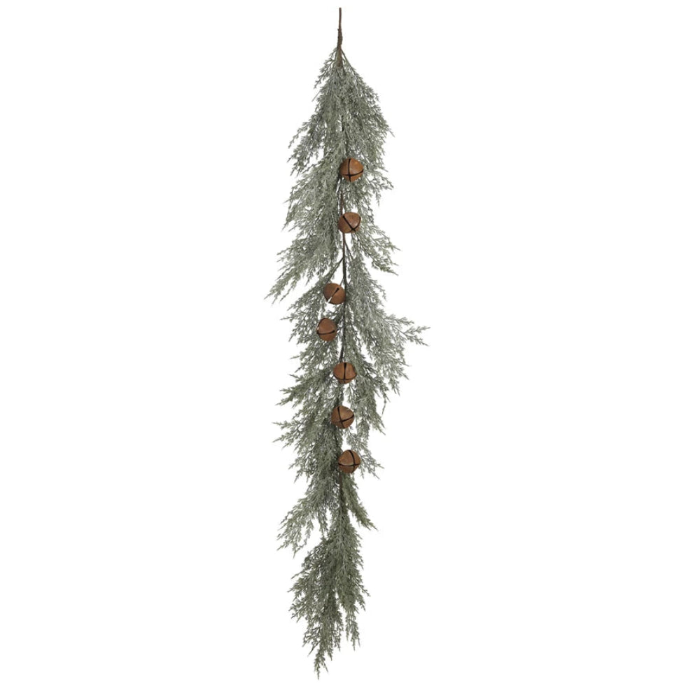 Faux Cedar Garland with Metal Bells, Shop Sweet Lulu