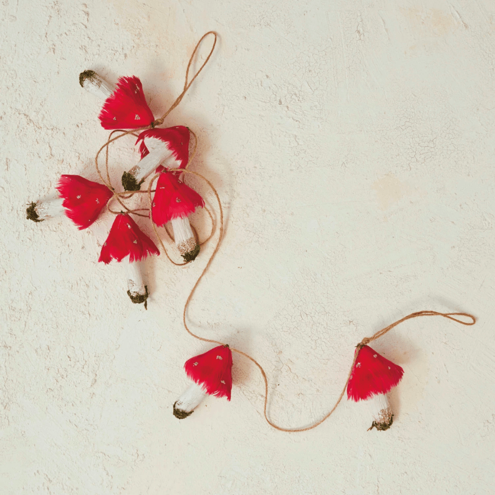 Feather Mushroom Garland, Shop Sweet Lulu