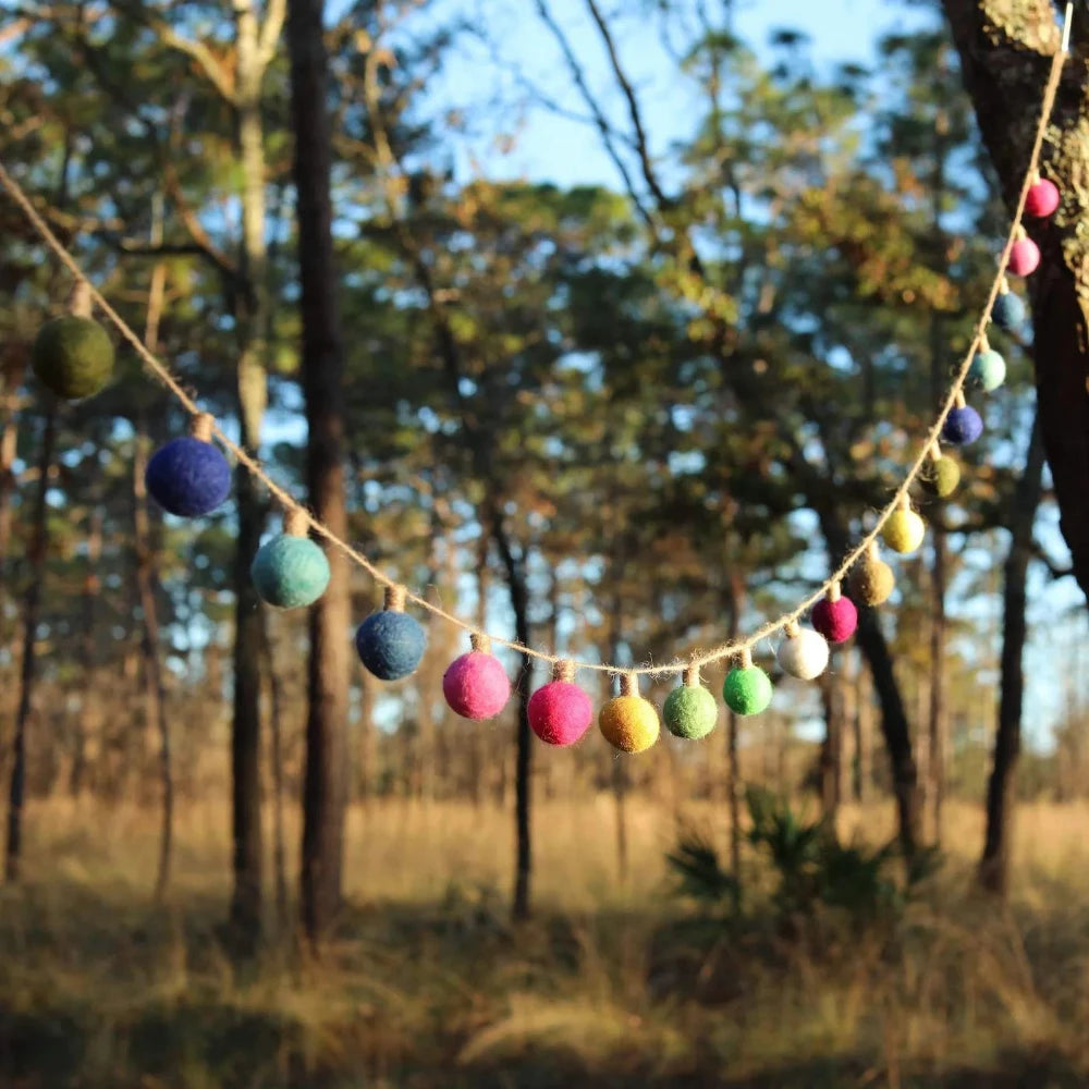 Felt Bulb Garland - Rainbow, Shop Sweet Lulu