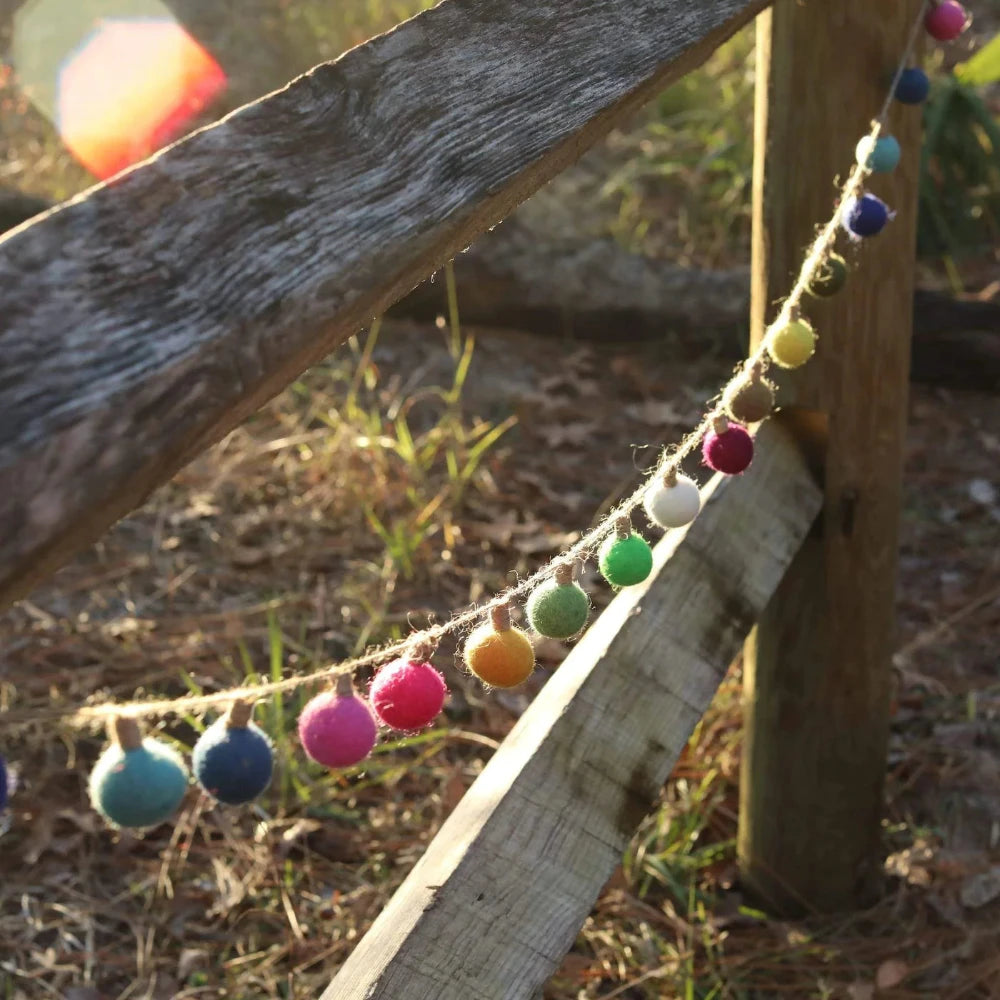 Felt Bulb Garland - Rainbow, Shop Sweet Lulu