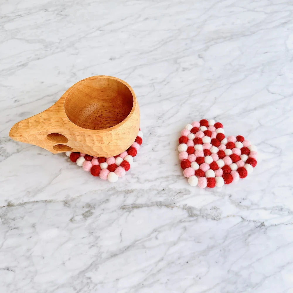 Felt Heart Coasters Set, Shop Sweet Lulu