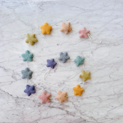 Felt Star Garland  - Pastel, Shop Sweet Lulu