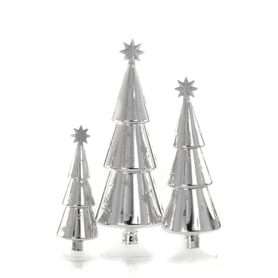 Festive Alpine Tree Set - Silver