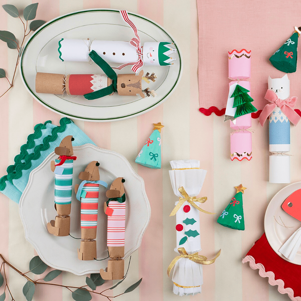 Meri Meri Festive Stripe Sausage Dog Crackers, Shop Sweet Lulu