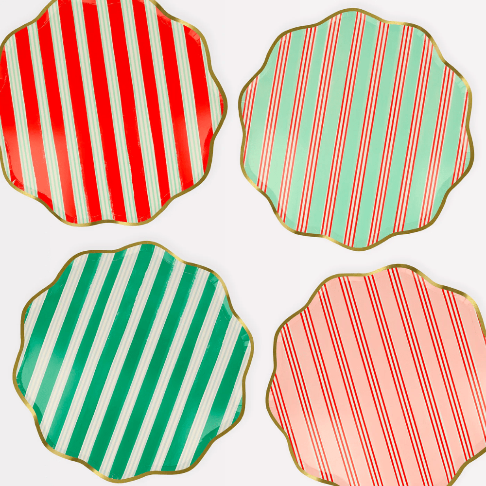 Meri Meri Festive Stripe Dinner Plates, Shop Sweet Lulu