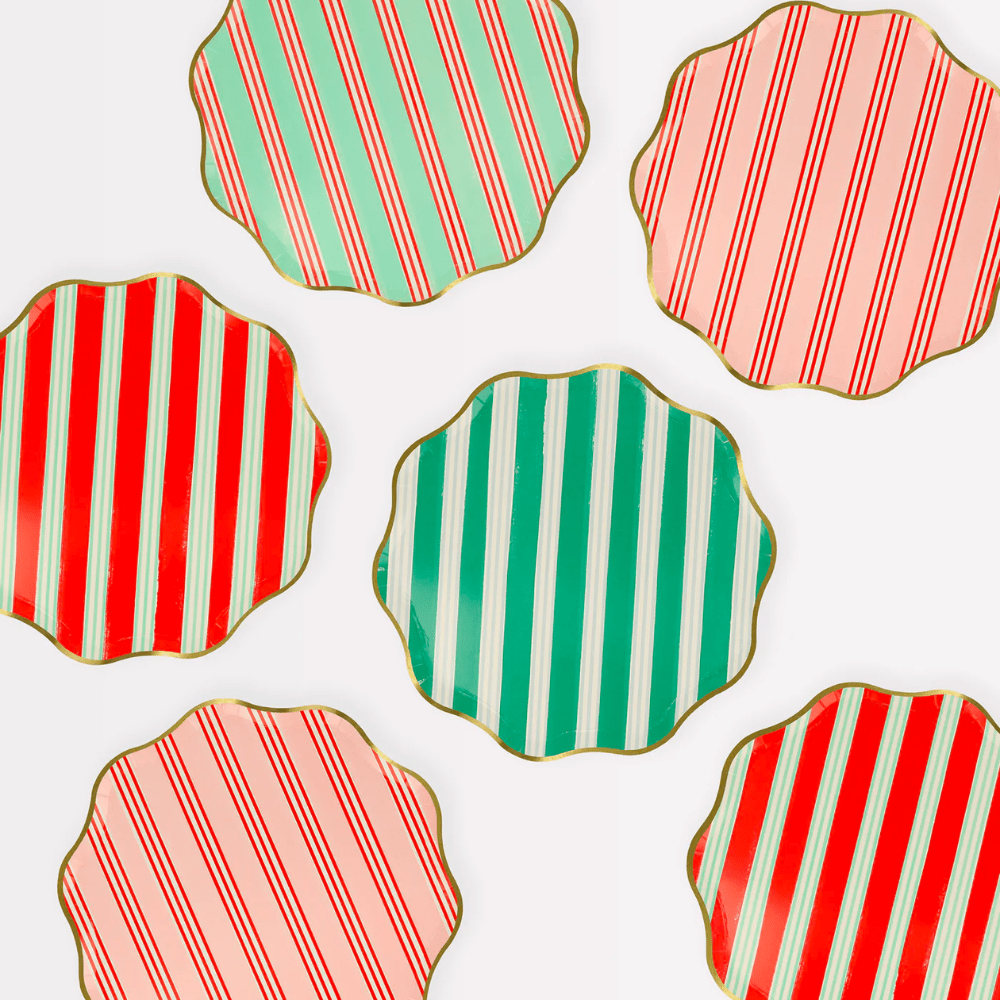 Meri Meri Festive Stripe Side Plates, Shop Sweet Lulu