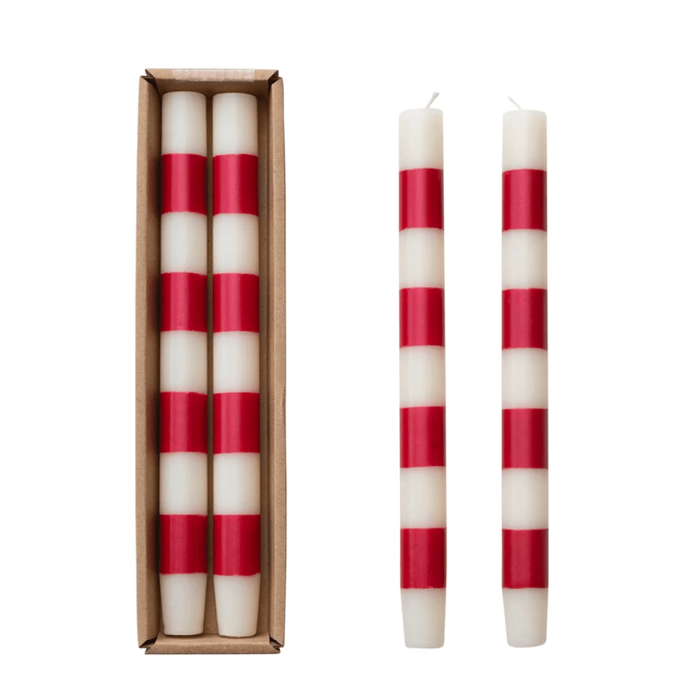 Festive Stripe Taper Candle Set, Shop Sweet Lulu