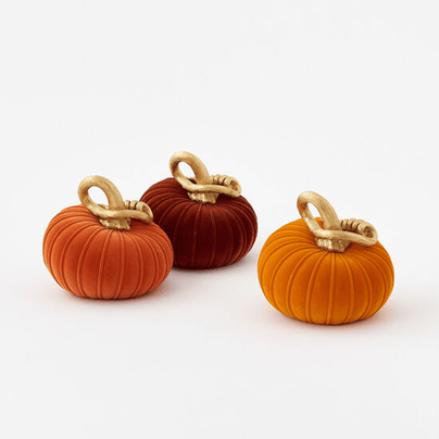 Flocked Curly Stem Pumpkin - 3 Style Options, Shop Sweet Lulu