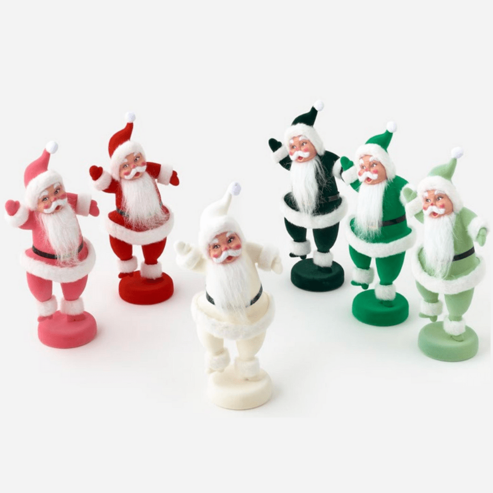 Flocked Dancing Santa - 6 Color Options, Shop Sweet Lulu