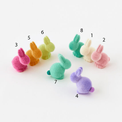 Flocked Seated Bunny, Small - 8 Color Options, Shop Sweet Lulu