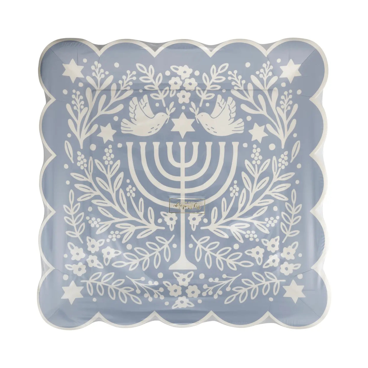 Floral Menorah Plates, Shop Sweet Lulu