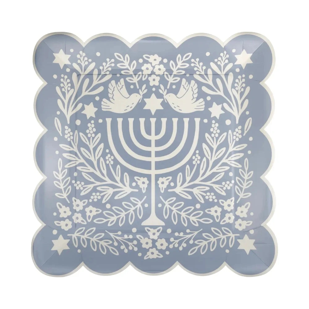 Floral Menorah Plates, Shop Sweet Lulu