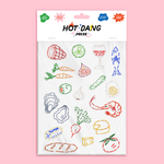 Food Embroidery Iron-on Sheets, Pack of 2, Shop Sweet Lulu