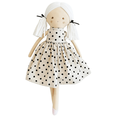 Frankie Doll - Black Linen Spot, Shop Sweet Lulu