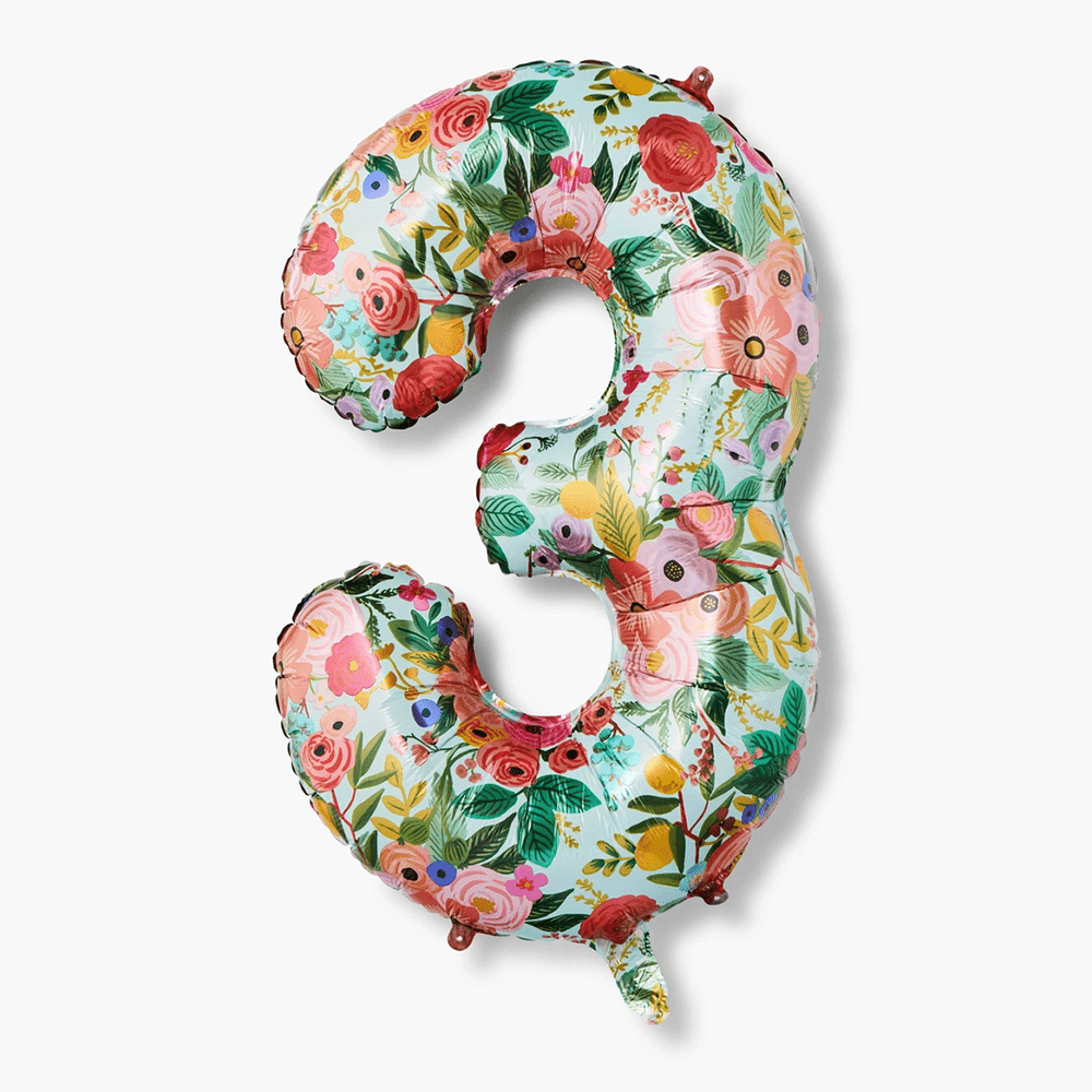 Garden Party Number Balloon - 10 Style Options, Shop Sweet Lulu