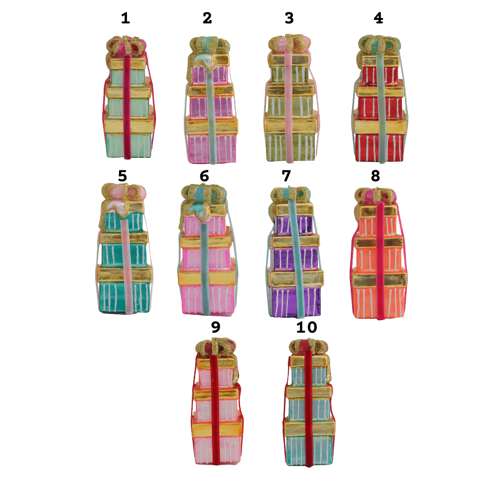 Gift Box Ornament - 10 Color Options, Shop Sweet Lulu