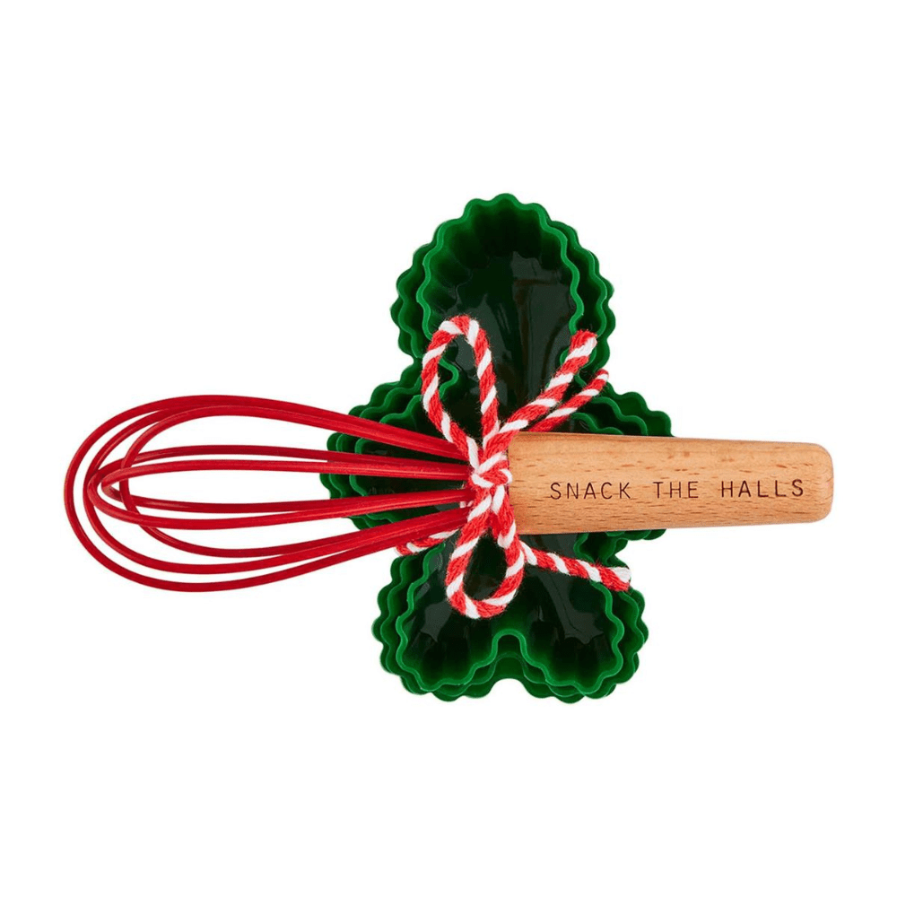 Christmas Baking Mold & Whisk Set - Green Gingerbread Mold & Red Whisk, Shop Sweet Lulu