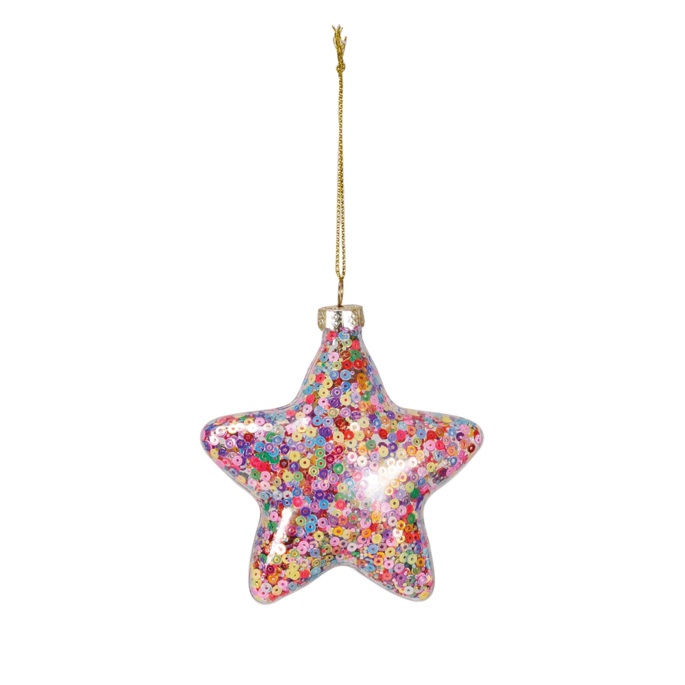 Glass Sequin Star Ornament, Shop Sweet Lulu