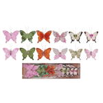 Feather Butterfly Clip-on Ornaments w/ Glitter - Set of 12, Shop Sweet Lulu