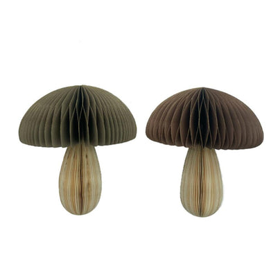 Glitter Mushroom Honeycomb Ornament, 6" - 2 Color Options, Shop Sweet Lulu