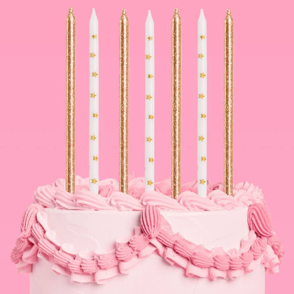 Gold Star Glitter Candles - 10pk, Shop Sweet Lulu