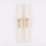 Gold Stripy Bow Table Candles, Shop Sweet Lulu
